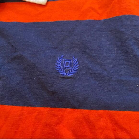 NWT Chaps Classic Rugby Long Sleeve Polo Youth XL (18-20) Navy Orange - Picture 3 of 5